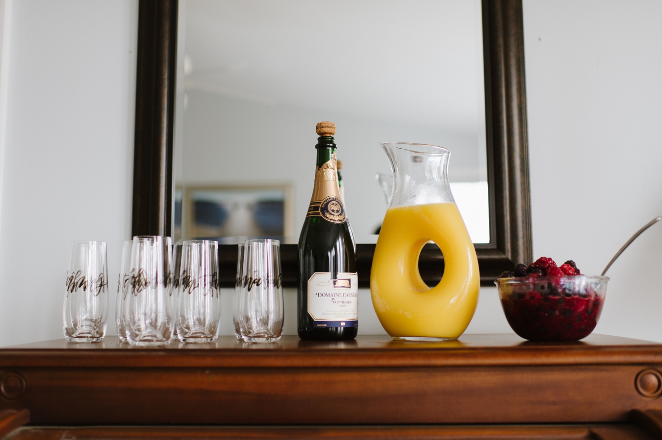 Mimosa Bar Inspiration with Calligraphy Cups at Sherwood Forest Clubhouse in Annapolis, Maryland| Natalie Franke Photography