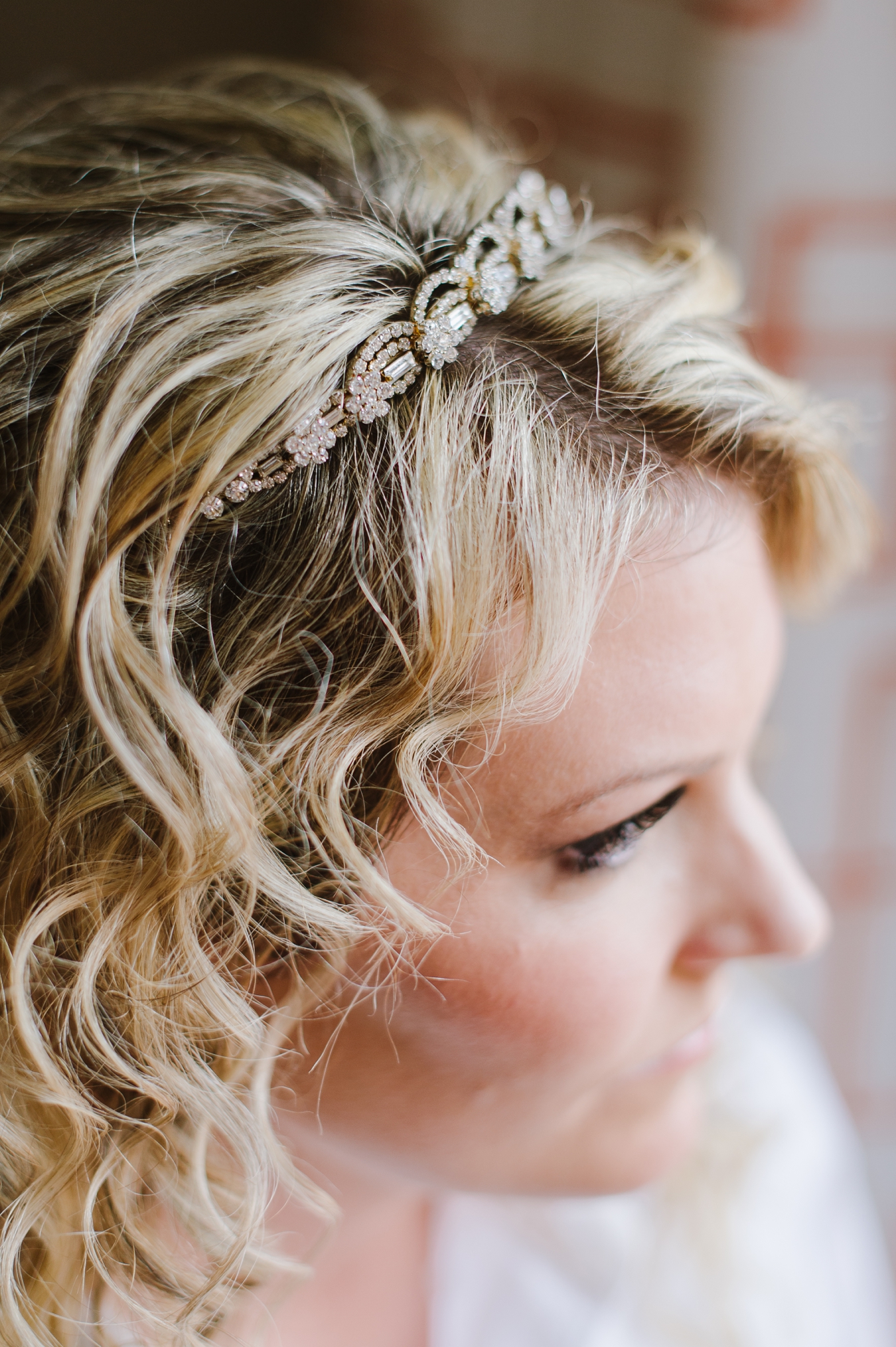 Jeweled Bridal Hairpiece at the Loews Hotel in Annapolis | Natalie Franke Photography