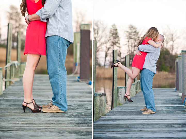 Annapolis Engagement Pictures at a Nautical Marina