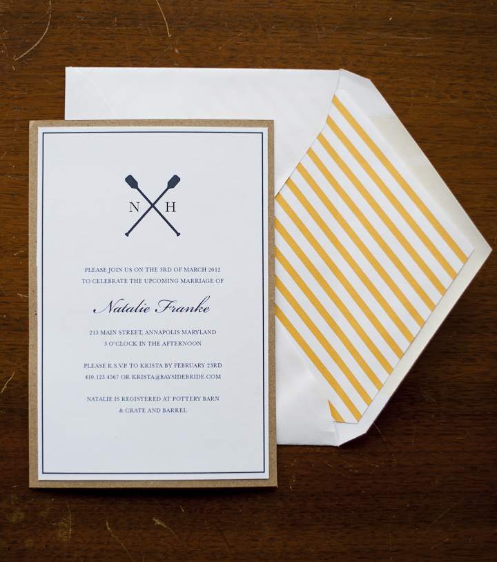 Crew Inspired Rowing Invitation with Oars
