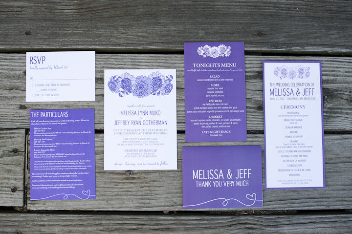 Purple Wedding Invitation Suite