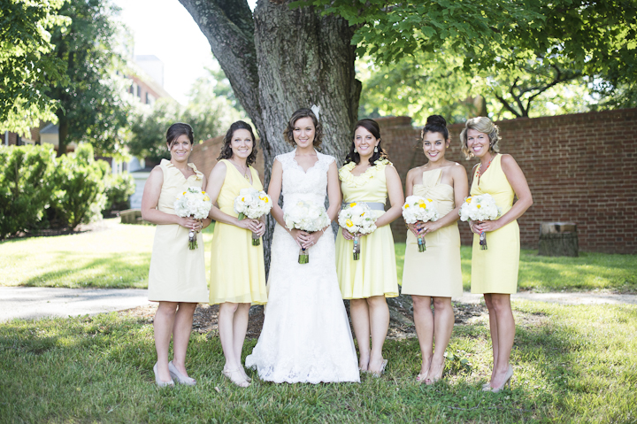 Mismatched Yellow Bridesmaids Dresses | Natalie Franke Photography