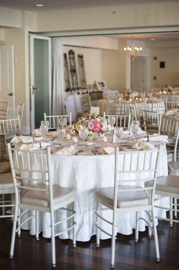 Romantic Wedding Tables by Intrigue Design and Decor | The Oaks Waterfront Inn