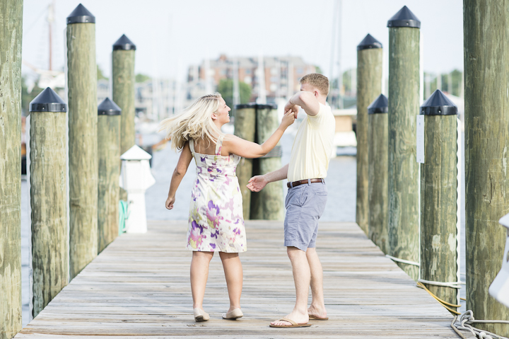 Annapolis Engagement Session | Dancing on the Dock