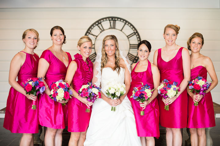 Chesapeake Bay Beach Club - Pink Bridesmaids Dresses | Natalie Franke Photography