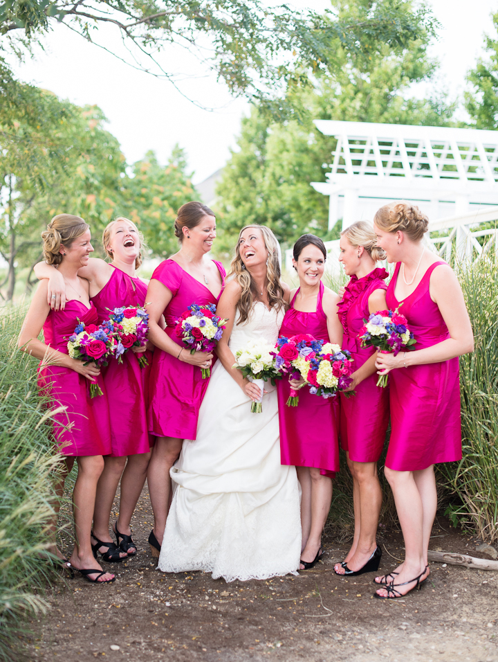 Gorgeous Pink Bridesmaids Dresses | Natalie Franke Photography