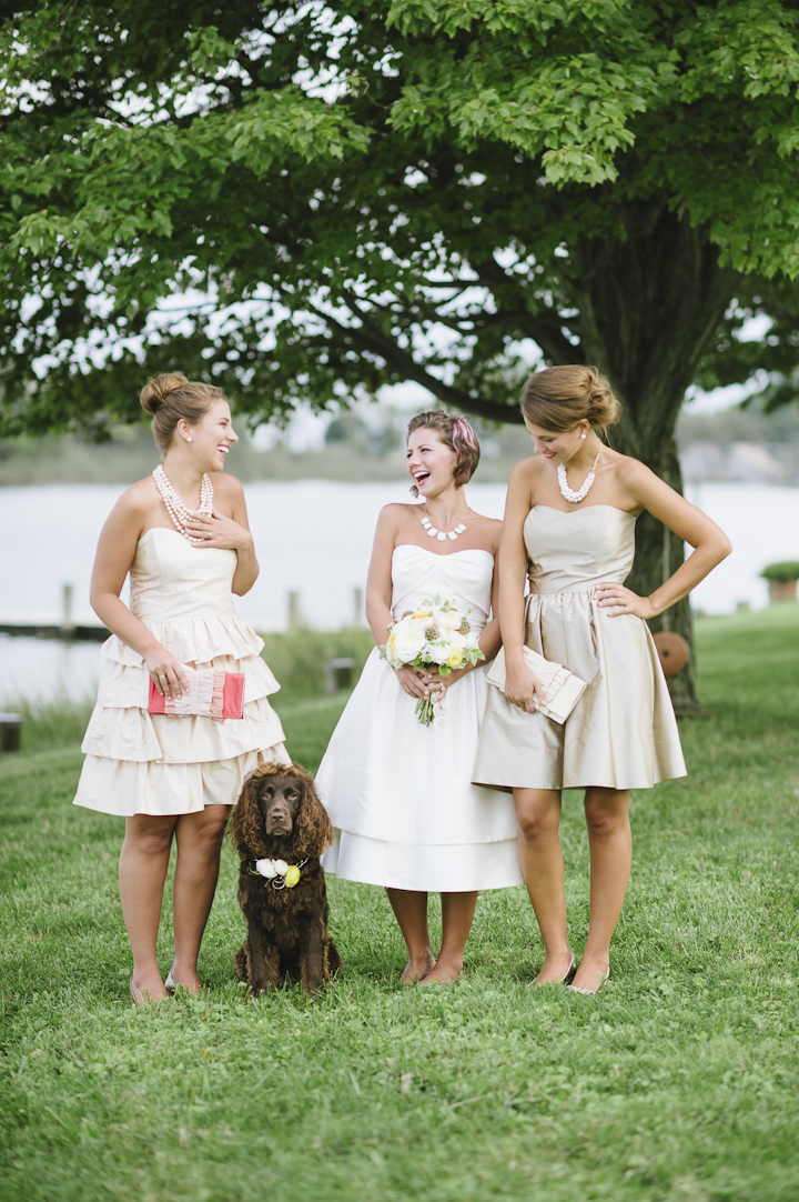 Soft Cream Bridesmaids Dresses | Natalie Franke Photography