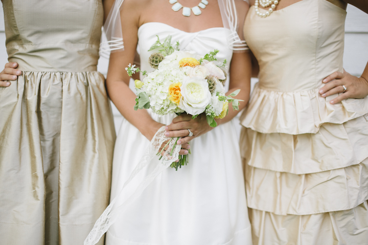 Ruffled Bridesmaids Dresses in Cream and Vanilla | Garnish Boutique