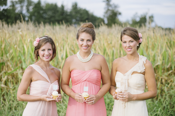 Long Amsale Bridesmaids Dresses | Blossom, Peach, and Vanilla