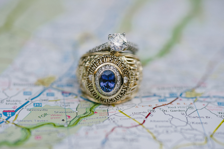 Their rings sit on the map of the exact location where Bill proposed to Ashley! So sweet!