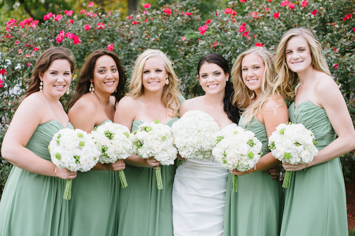 Long Green Bridesmaids Dresses | Eastern Shore Wedding