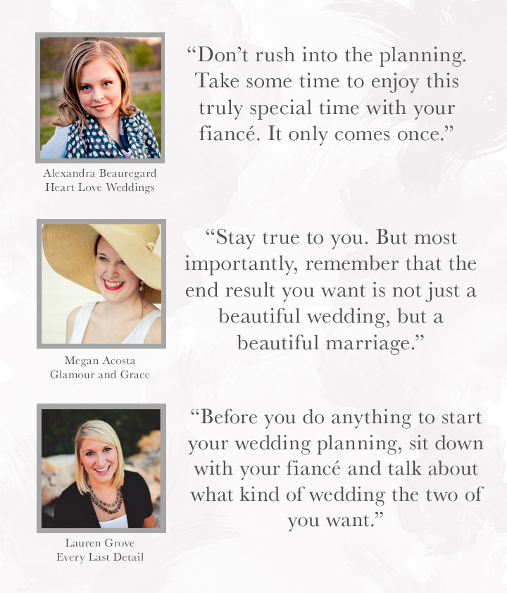 Newly Engaged Advice | Heart Love Weddings, Glamour and Grace Weddings, & Every Last Detail via Natalie Franke Photography