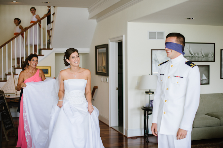 Blind Folded Groom for a First Look