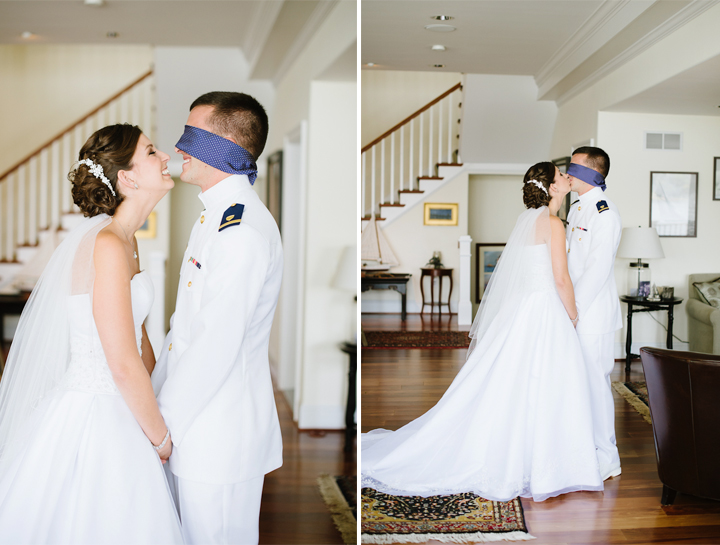 Blind Folded Groom for a First Look