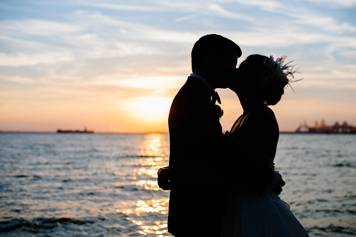 Chesapeake Bay Beach Club Wedding Sunset Picture