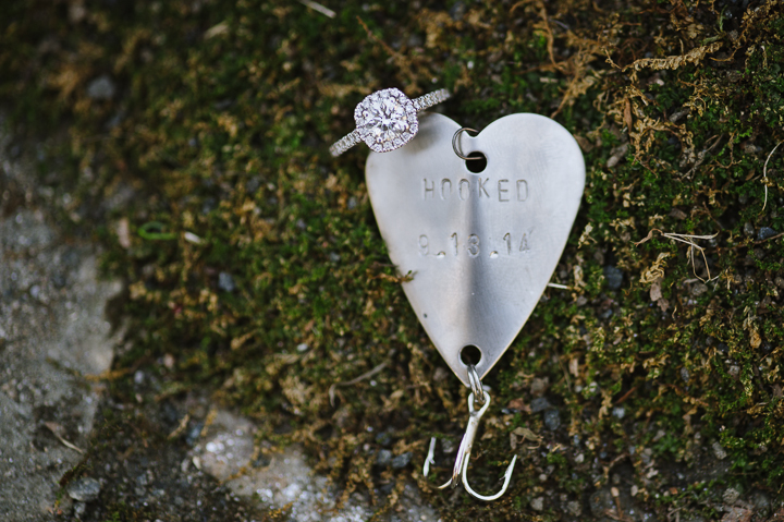 Fisherman Wedding Inspiration - Engagement Ring Detail Shot