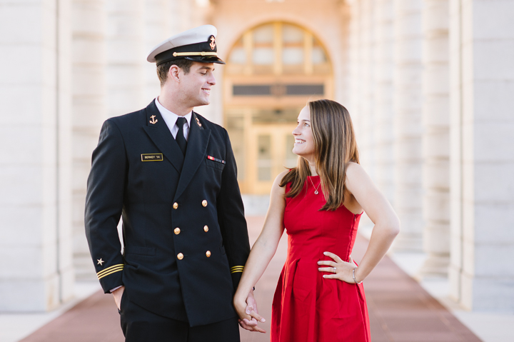 Naval Academy Engagement Pictures by Annapolis Maryland Wedding Photographer
