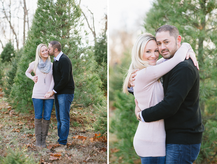Christmas Tree Farm in Maryland - Engagement Pictures by Annapolis Wedding Photographer, Natalie Franke