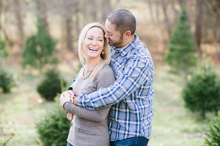 Christmas Tree Farm in Maryland - Engagement Pictures by Annapolis Wedding Photographer, Natalie Franke