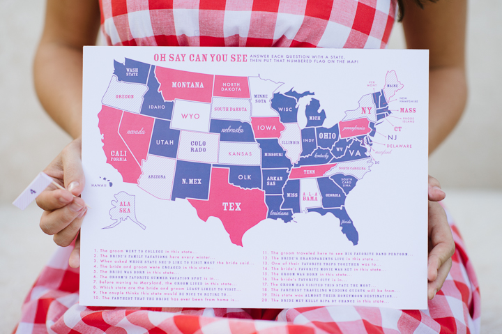 Red White & Blue, Americana Bridal Shower Games by Little Bit Heart | Image by: Natalie Franke Photography for Baltimore Bride Magazine