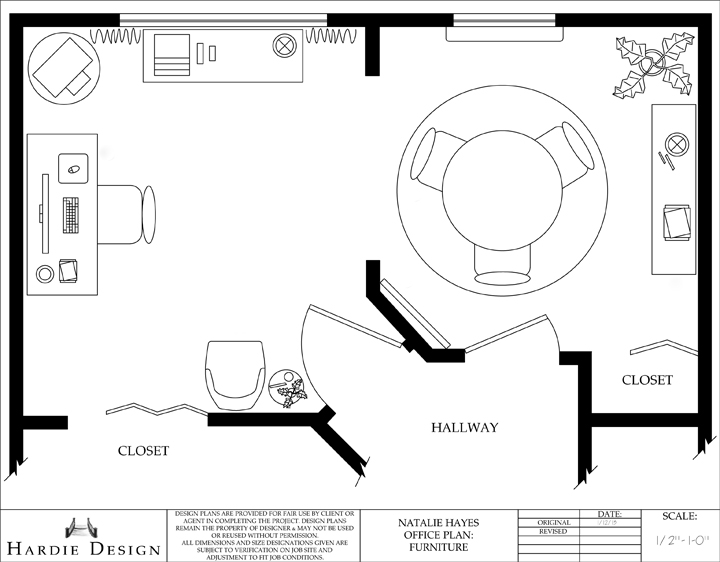 Natalie's Office Plan by Hardie Designs