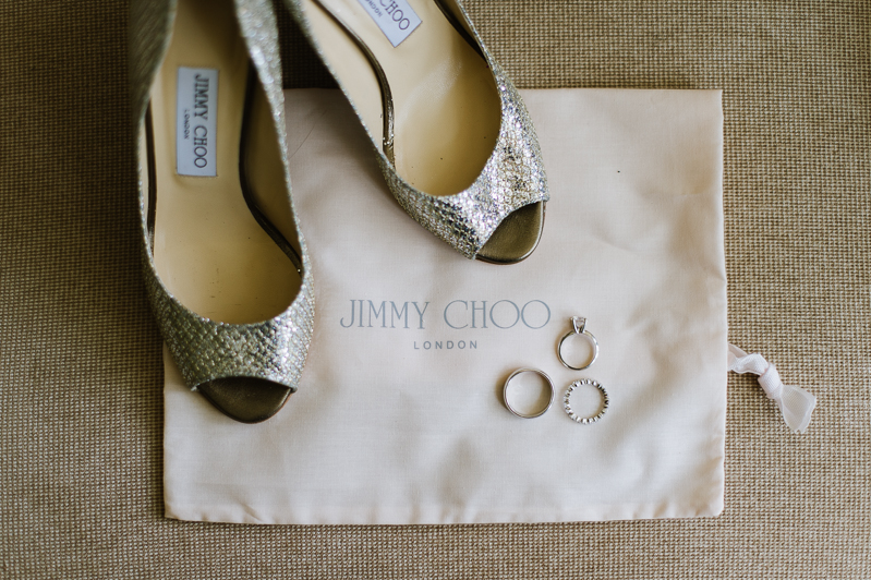 Elegant Jimmy Choo Wedding Shoes - Chesapeake Bay Beach Club on Maryland's Eastern Shore | Natalie Franke Photography