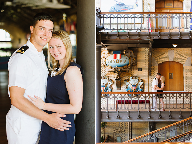 Naval Academy Engagement Pictures - Downtown Annapolis | Natalie Franke Photography