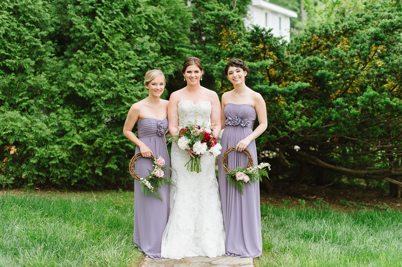 Whimsical Woodland Inspiration - Purple Bridesmaids Dresses, Calligraphy, & Floral Crowns by Natalie Franke Photography