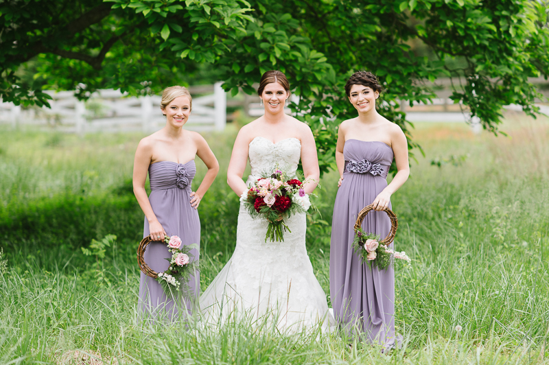 Whimsical Woodland Inspiration - Purple Bridesmaids Dresses, Calligraphy, & Floral Crowns by Natalie Franke Photography