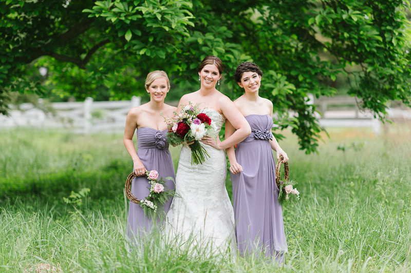 Whimsical Woodland Inspiration - Purple Bridesmaids Dresses, Calligraphy, & Floral Crowns by Natalie Franke Photography