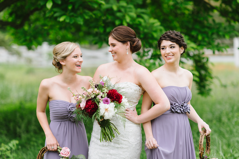 Whimsical Woodland Inspiration - Purple Bridesmaids Dresses, Calligraphy, & Floral Crowns by Natalie Franke Photography