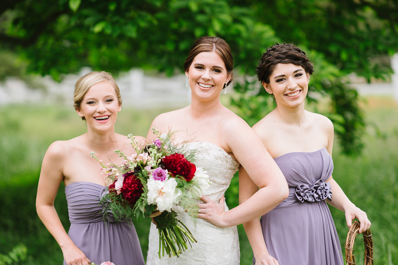 Whimsical Woodland Inspiration - Purple Bridesmaids Dresses, Calligraphy, & Floral Crowns by Natalie Franke Photography