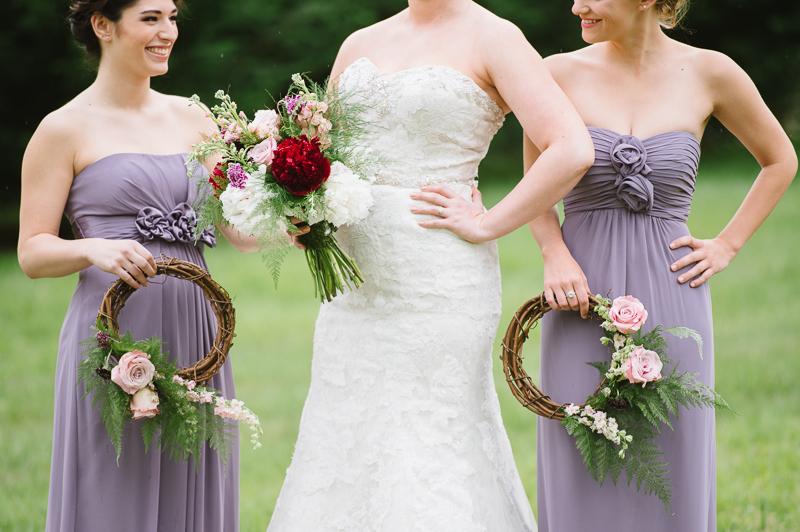 Whimsical Woodland Inspiration - Purple Bridesmaids Dresses, Calligraphy, & Floral Crowns by Natalie Franke Photography