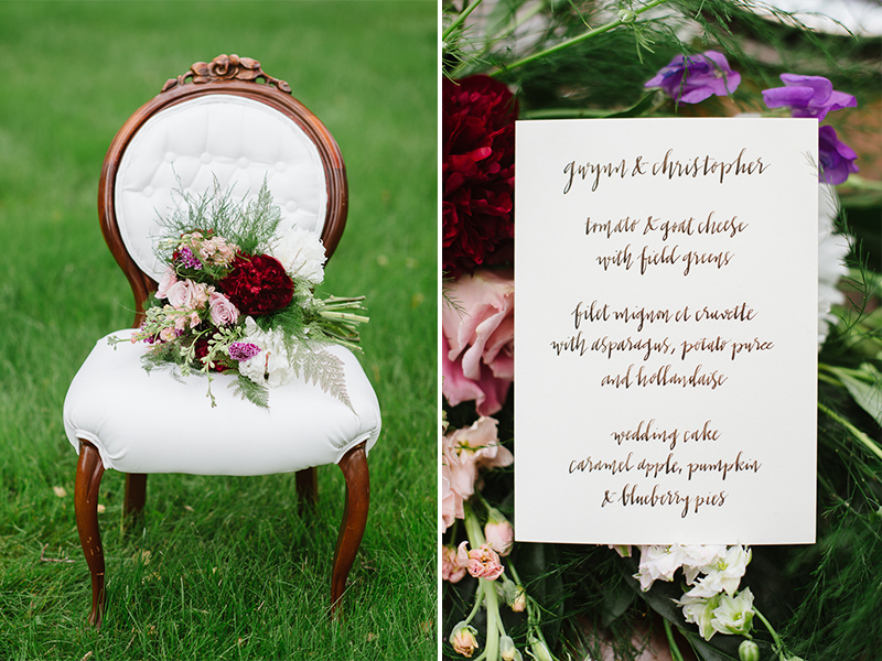 Whimsical Woodland Inspiration - Purple Bridesmaids Dresses, Calligraphy, & Floral Crowns by Natalie Franke Photography