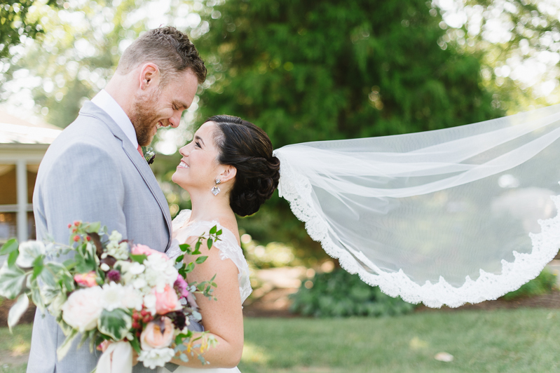 Romantic Maroon, Peach, and Gold Wedding - Annapolis, Maryland & Eastern Shore Wedding Photographer: Natalie Franke Photography