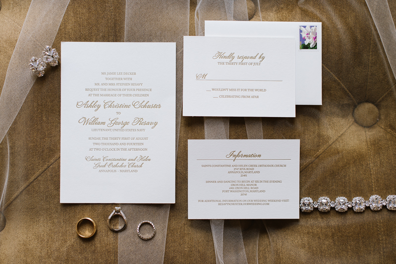 Elegant Annapolis Wedding - Chatham & Caron Letter Press Studio + Natalie Franke Photography