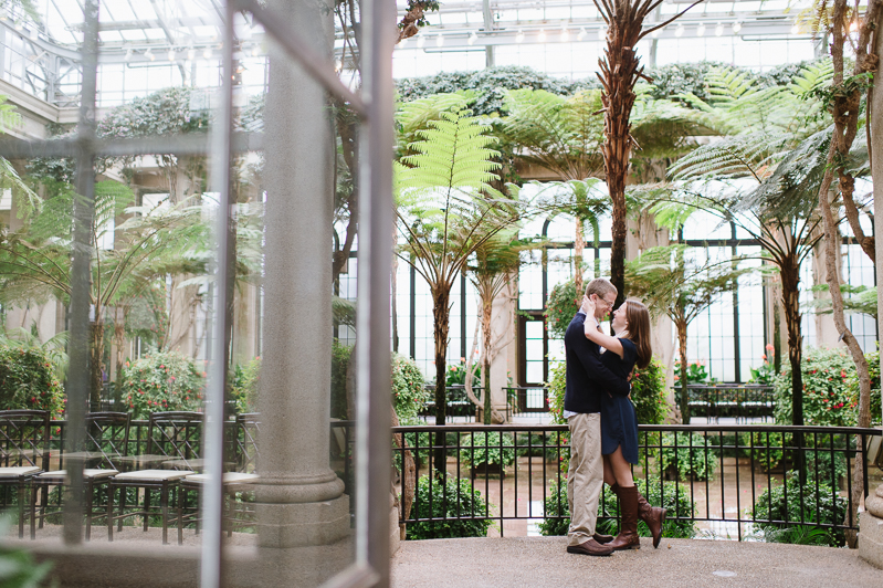 Rainy Day Engagement Pictures - Longwood Gardens Engagement Session