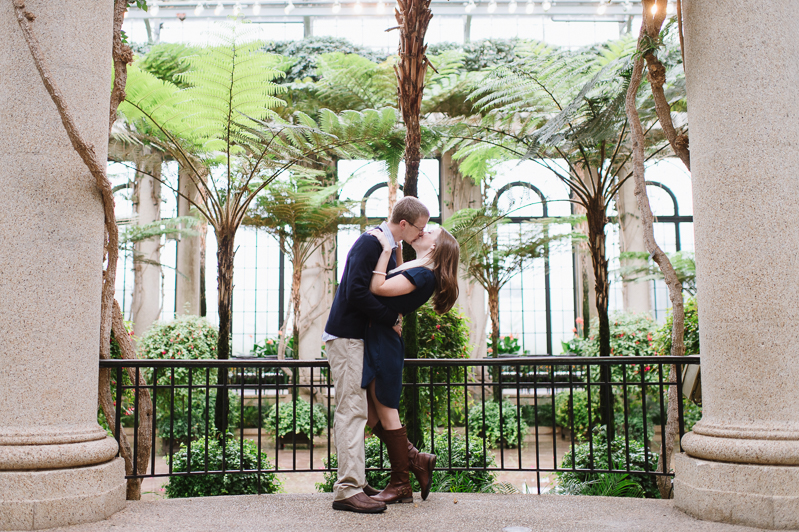 Rainy Day Engagement Pictures - Longwood Gardens Engagement Session