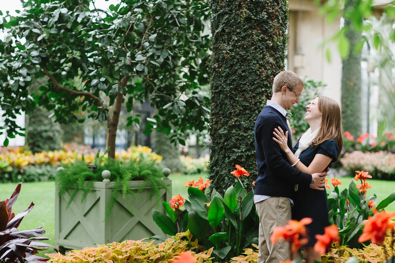 Rainy Day Engagement Pictures - Longwood Gardens Engagement Session