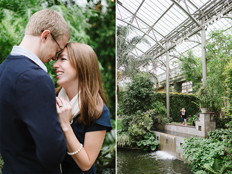 Rainy Day Engagement Pictures - Longwood Gardens Engagement Session