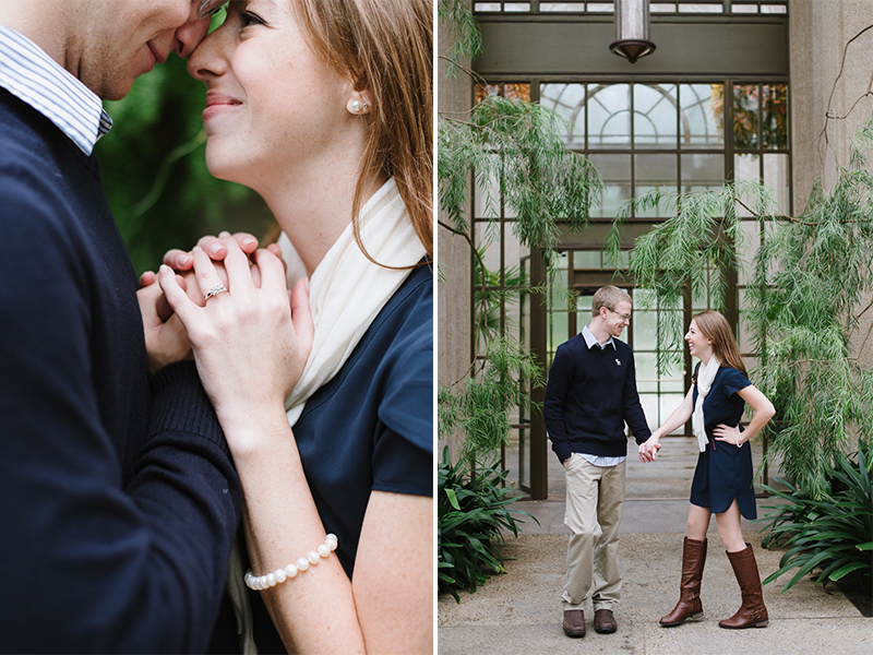 Rainy Day Engagement Pictures - Longwood Gardens Engagement Session