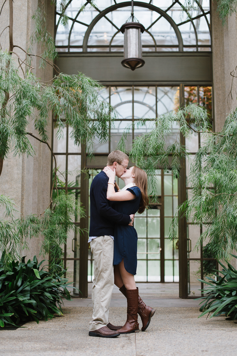 Rainy Day Engagement Pictures - Longwood Gardens Engagement Session