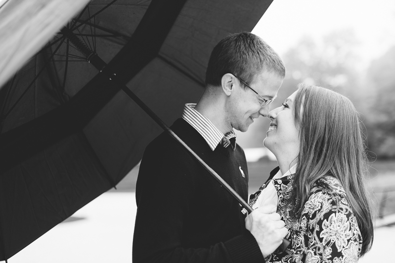 Rainy Day Engagement Pictures - Longwood Gardens Engagement Session