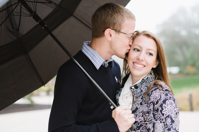 Rainy Day Engagement Pictures - Longwood Gardens Engagement Session