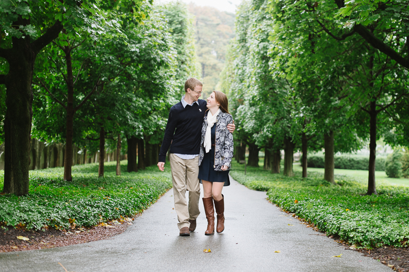 Rainy Day Engagement Pictures - Longwood Gardens Engagement Session