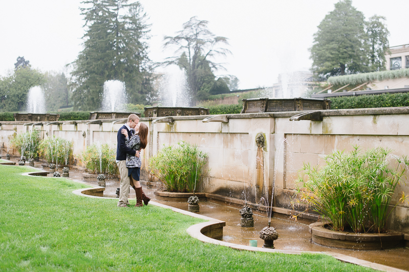 Rainy Day Engagement Pictures - Longwood Gardens Engagement Session