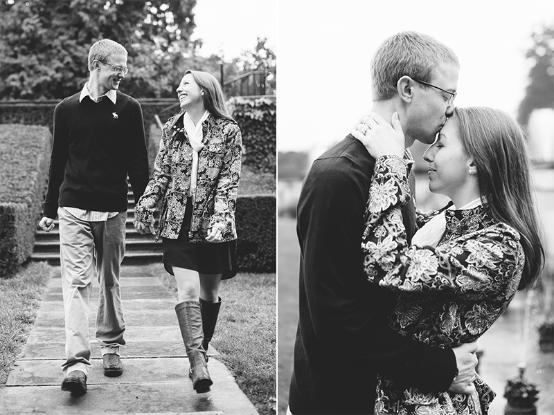 Rainy Day Engagement Pictures - Longwood Gardens Engagement Session