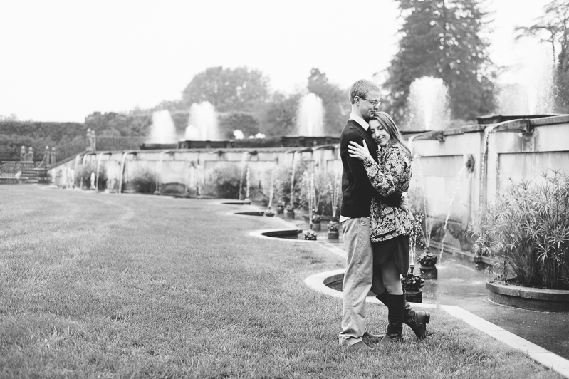 Rainy Day Engagement Pictures - Longwood Gardens Engagement Session