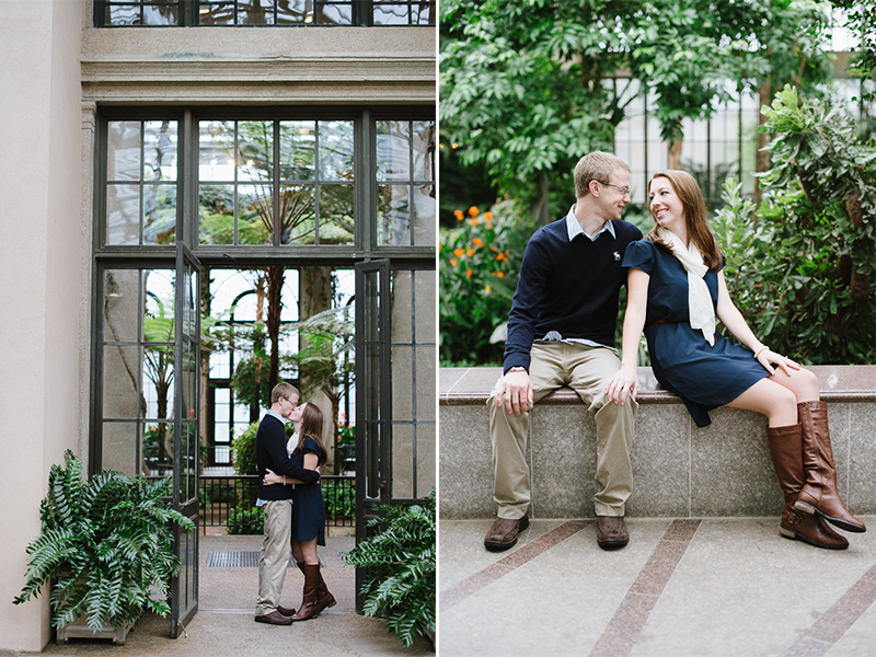 Longwood Gardens Conservatory Engagement Pictures - Pennsylvania