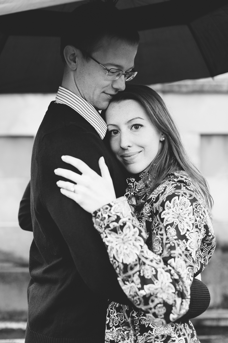 Rainy Day Engagement Pictures - Longwood Gardens Engagement Session